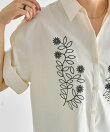 花柄刺繍半袖シャツ【SUM1 STYLE】