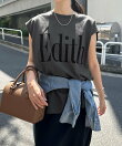 汗染み防止 ビッグ ロゴ プリント Tシャツ【フロッキー/メタリック】