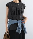 汗染み防止 ビッグ ロゴ プリント Tシャツ【フロッキー/メタリック】