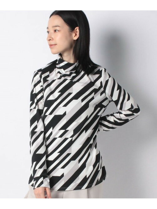 Madam Joconde ジオメトリック柄スムース ハイネックカットソー Rakuten Fashion 楽天ファッション 旧楽天ブランドアベニュー Bw9946