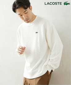 【SALE／30%OFF】JOURNAL STANDARD relume 【LACOSTE / ラコステ】別注 オーバーサイズ ヘビーピケ L/S Tシャツ ジャーナル スタンダード レリューム トップス カットソー・Tシャツ ブラック ホワイト【送料無料】