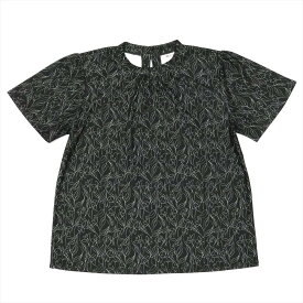 【SALE／13%OFF】TOKYO SHIRTS プリントスタンドネック 半袖ブラウス カジュアルシャツ BL02H100DE40X00-49 トーキョーシャツ トップス シャツ・ブラウス ブラック