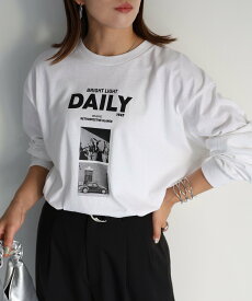 【SALE／6%OFF】Riberry GILDAN DAILYフォトプリントロンT リベリー トップス カットソー・Tシャツ ホワイト ブラック