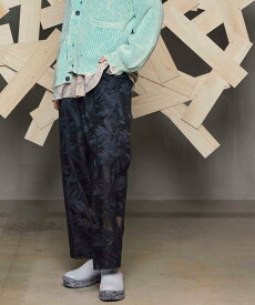 MAISON SPECIAL Flower Embroidery See-Through Wide Pants メゾンスペシャル パンツ その他のパンツ ブラック ホワイト【送料無料】