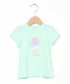 petit main 【防汚/リンク】キラキラモチーフTシャツ ナルミヤオンライン トップス カットソー・Tシャツ グリーン ホワイト ブラック ブルー パープル