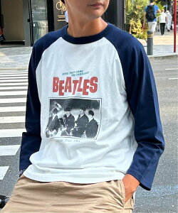 �ySALE�^10%OFF�zVENCE share style MENs �y�ʒ��zTHE BEATLES �U �r�[�g���Y �c�A�[���O��������T ���@���X �G�N�X�`�F���W �g�b�v�X �J�b�g�\�[�ET�V���c �u���[ �z���C�g �O���[�y���������z