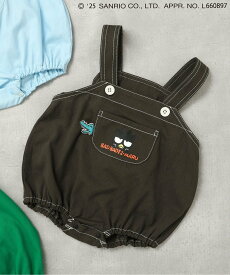【SALE／20%OFF】BREEZE サンリオキャラクターズ/おしりモチーフサロペット エフオーオンラインストア オールインワン・オーバーオール オーバーオール・サロペット ブラック ブルー グリーン