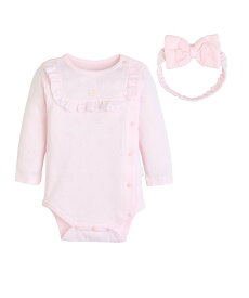 【SALE／30%OFF】moimoln 【2点セット】【mini moi】ハートアイレットロンパース&リボンヘアバンド モイモルン マタニティウェア・ベビー用品 ロンパース・カバーオール ピンク