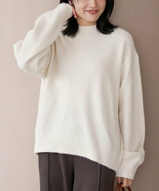 【SALE／55%OFF】coen フラッフィーモックネック ウォッシャブルニット(WEB限定カラーあり) コーエン トップス ニット グレー ホワイト ネイビー ブルー ピンク ベージュ