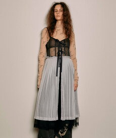 【SALE／50%OFF】MAISON SPECIAL Ribbon Pleats Dress メゾンスペシャル ワンピース・ドレス ワンピース ブラック ホワイト【送料無料】
