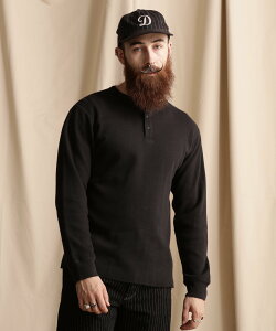 Schott HONEYCOMB WAFFLE HENRY NECK T-SHIRT/�n�j�J�����b�t�� �w�����[�l�b�N T�V���c �V���b�g �g�b�v�X �J�b�g�\�[�ET�V���c �z���C�g �u���b�N�y���������z