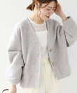 【WEB限定】イタリアン エアリー コクーン ノーカラー ジャケット