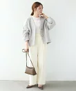 【WEB限定】イタリアン エアリー コクーン ノーカラー ジャケット