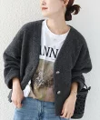 【WEB限定】イタリアン エアリー コクーン ノーカラー ジャケット