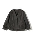【WEB限定】イタリアン エアリー コクーン ノーカラー ジャケット