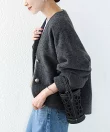 【WEB限定】イタリアン エアリー コクーン ノーカラー ジャケット