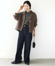 【WEB限定】イタリアン エアリー コクーン ノーカラー ジャケット