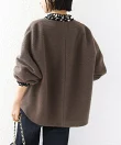 【WEB限定】イタリアン エアリー コクーン ノーカラー ジャケット