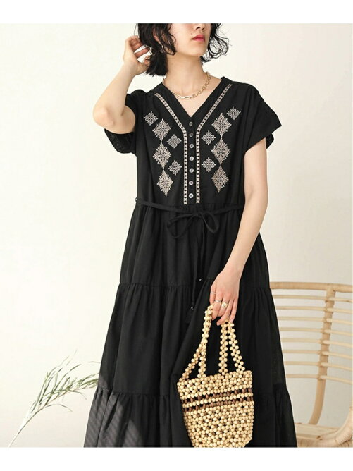 Bou Jeloud Web限定 刺繍ティアードワンピース Rakuten Fashion 楽天ファッション 旧楽天ブランドアベニュー Da48