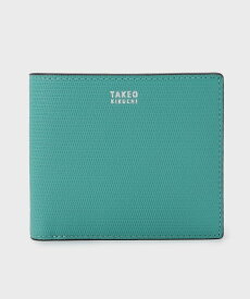 【SALE／5%OFF】TAKEO KIKUCHI 【ソフト&ナチュラル】ミニメッシュ レザー 2つ折り財布 タケオキクチ 財布・ポーチ・ケース 財布 イエロー ネイビー ブラック グレー ブルー【送料無料】
