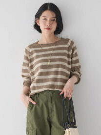 【SALE／11%OFF】AMERICAN HOLIC ボートネックニットプルオーバー アメリカン ホリック トップス ニット グレー ホワイト レッド