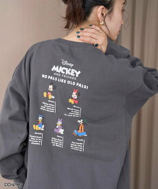 coen 【MICKEY(ミッキー)/別注】アソートロゴ裏毛スウェット(WEB限定サイズあり) コーエン トップス スウェット・トレーナー ホワイト グレー ピンク【送料無料】