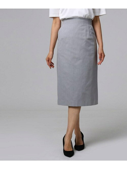 Untitled ストレッチシャンブレーミモレ丈タイトスカート Rakuten