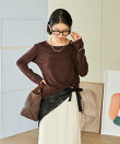 シアーコットン アシンメトリーネック ロンT