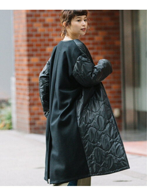 Munich キルティングタフタ スーパー100メルトン ノーカラーコート Rakuten Fashion 楽天ファッション 旧楽天ブランド アベニュー V