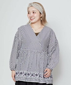 【SALE／50%OFF】チャイハネ 【チャイハネ】チャリタリTOP アミナコレクション トップス その他のトップス ピンク カーキグリーン ホワイト