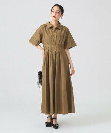 【SALE／30%OFF】Ray BEAMS 【9/25新規値下げ】【秋まで着れる/通勤/学校行事】タック ウエスト シャツ ワンピース ビームス ウイメン ワンピース・ドレス シャツワンピース ブラウン ブラック【送料無料】