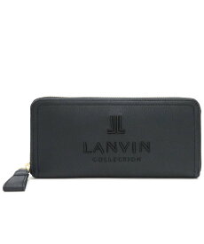 LANVIN COLLECTION ルルヴェパース ラウンドファスナー長財布 マルショウ エンドウ 財布・ポーチ・ケース 財布 ブルー イエロー ブラック【送料無料】