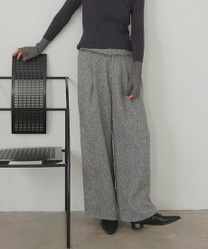 LIAN ツイードフリンジデザインパンツ リアン パンツ スラックス・ドレスパンツ ブラック ホワイト グレー ブラウン【送料無料】