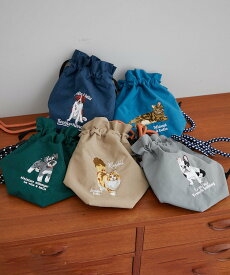 RMAF 【おさんぽにぴったり】アニマル刺繍コードショルダーバッグ リマインドミーアンドフォーエバー バッグ その他のバッグ グレー ベージュ ネイビー ブルー ホワイト グリーン