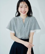 【SALE／32%OFF】natural couture 袖口シアーパール釦スキッパーブラウス ナチュラルクチュール トップス…