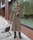 コーデュロイチェックシャツワンピース