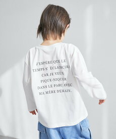 【SALE／20%OFF】ROPE' PICNIC KIDS 【KIDS】バックプリントロンTシャツ ロペピクニック トップス カットソー・Tシャツ ホワイト ネイビー