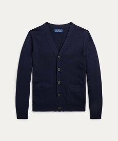 POLO RALPH LAUREN (ボーイズ 8才~20才)コットン Vネック カーディガン ラルフローレン トップス カーディガン ネイビー【送料無料】