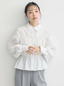 earth music&ecology ビスチェライクシャーリングシャツ(ストライプ) レディース/長袖/24SS アースミュージック&エコロジー トップス シャツ・ブラウス【送料無料】