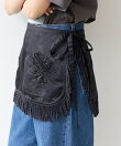 Aguniサテンビジューフリンジ巻きスカート