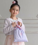 panpantutu 巾着トートバッグM(シューズバッグ) パンパンチュチュ バッグ トートバッグ ピンク パープル …