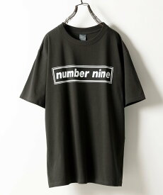 NUMBER (N)INE number nine BOX LINE T-SHIRT ナンバーナイン トップス カットソー・Tシャツ グレー ホワイト【送料無料】