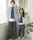 【親子コーデ】梨地裾レイヤー5分袖プルオーバー(120~160cm)