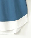 【親子コーデ】梨地裾レイヤー5分袖プルオーバー(120~160cm)