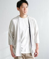 【SALE／30%OFF】ikka 7分袖バイカラーボタンレスカーディガン イッカ トップス その他のトップス カーキ…