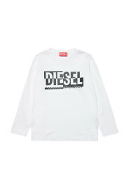 【SALE／30%OFF】DIESEL キッズ 長袖 Tシャツ ロゴ ディーゼル トップス カットソー・Tシャツ ホワイト ブラック ブルー イエロー レッド【送料無料】