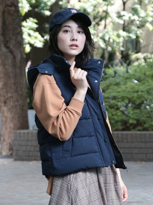 Nicole グログランフード付きダウンベスト Rakuten Fashion 楽天ファッション 旧楽天ブランドアベニュー P