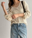 【SALE／40%OFF】El mar El mar 2WAYリネン混ニット キャナルジーン トップス ニット グレー ブラック ベージュ【送料無料】