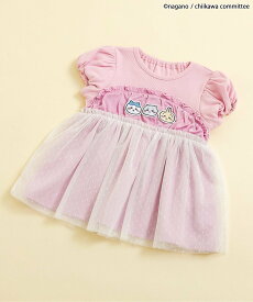 【SALE／60%OFF】apres les cours 【アニメちいかわ】チュールドッキングトップス エフオーオンラインストア トップス カットソー・Tシャツ ブルー ピンク