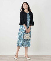 比翼七分袖シャツワンピース ドレス Leilian レリアン ファッション通販
